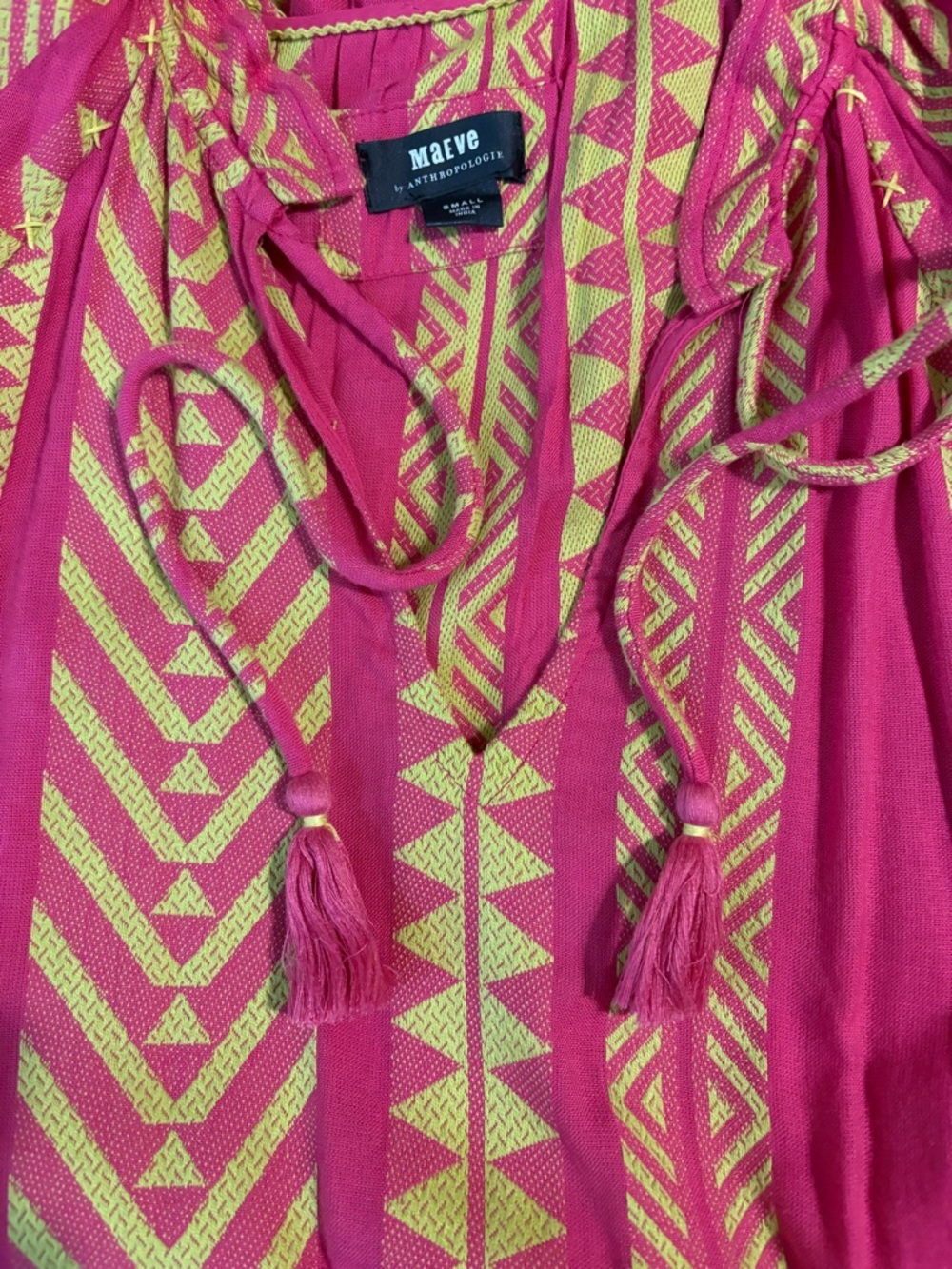 Anthropologie MAEVE Dominique Embroidered Mini Dress SMALL - Picture 11 of 13
